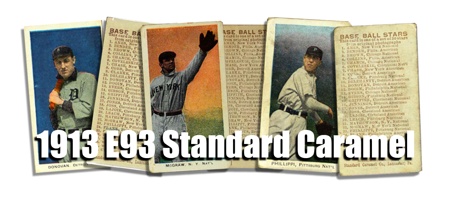 1910 E93 Standard Caramel Baseball Cards 